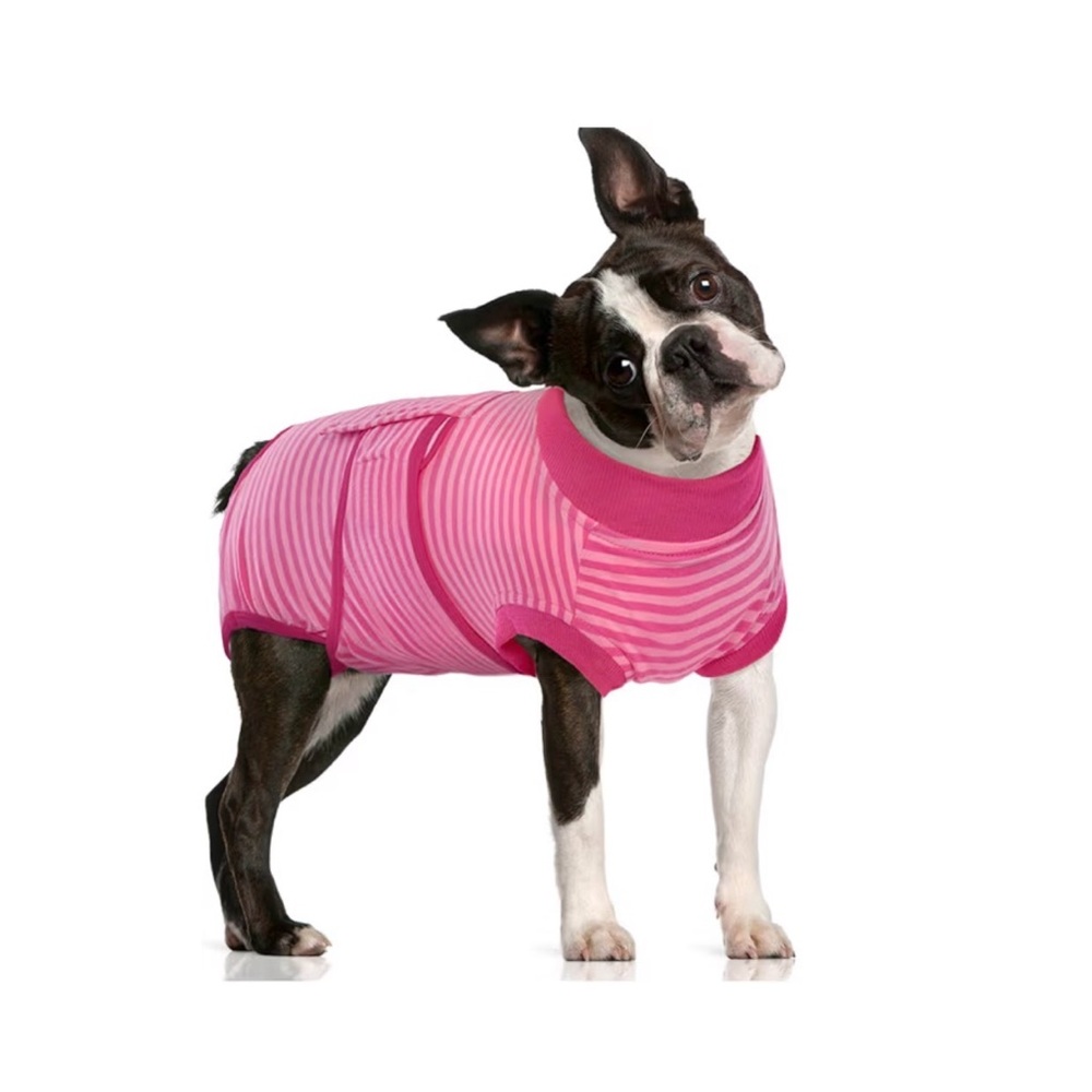 Dog Recovery Suit Pink | Surgical Onesie Cone Alternative | L (Medium Dogs)